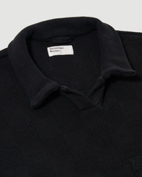 Universal Works Vacation Polo Black T-shirt S/S Men