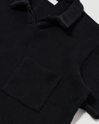Universal Works Vacation Polo Black T-shirt S/S Men