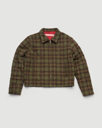 Stockholm Surfboard Club Phil Jacket Green Check JKT Short Men