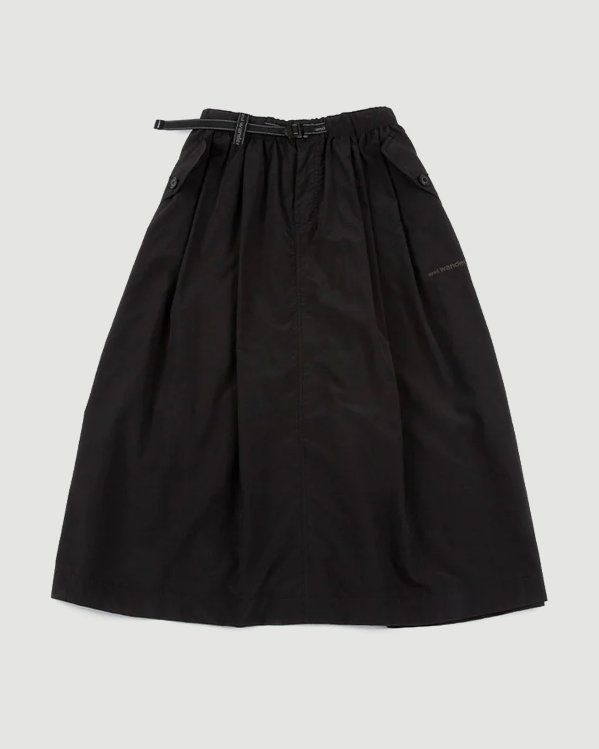 and wander Oversized Cargo Skirt (W) Black Skirt