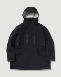 and wander Rain Proof Coat Black JKT Long Men