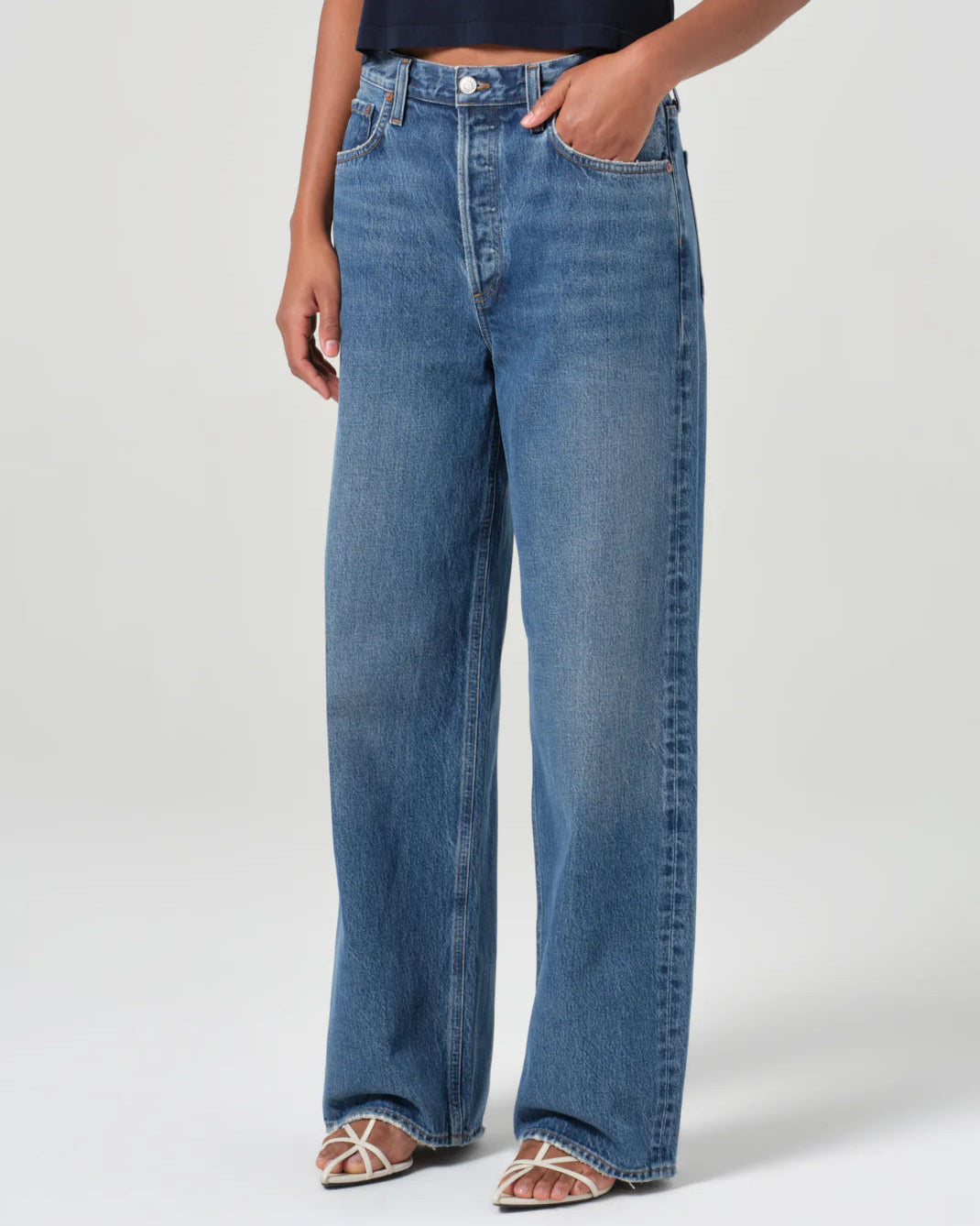 AgoldE Low Slung Baggy Essence Denim Women