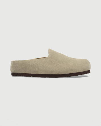 Birkenstock Amsterdam Wrapped Suede Taupe Shoes Leather Unisex