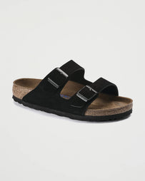 Birkenstock Arizona Black Narrow Suede Shoes Leather Unisex
