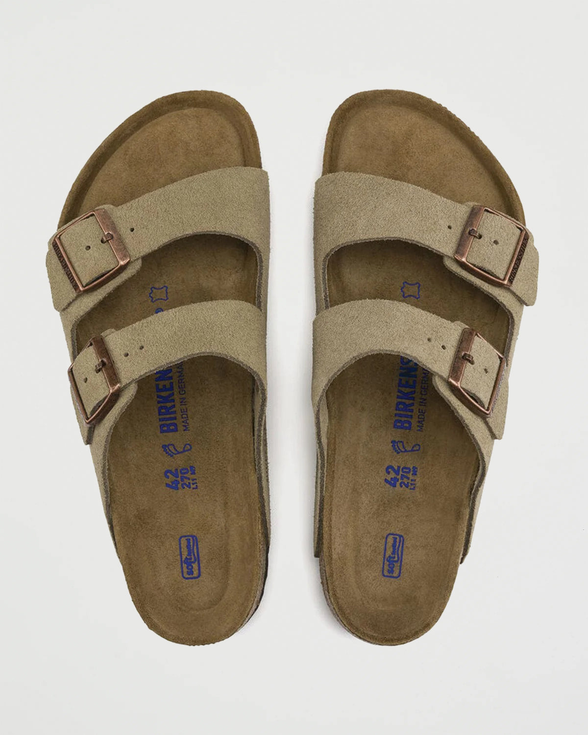 Birkenstock Arizona Taupe Narrow Suede Shoes Leather Unisex