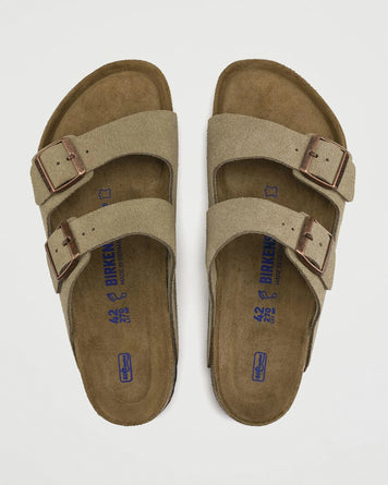 Birkenstock Arizona Taupe Narrow Suede Shoes Leather Unisex