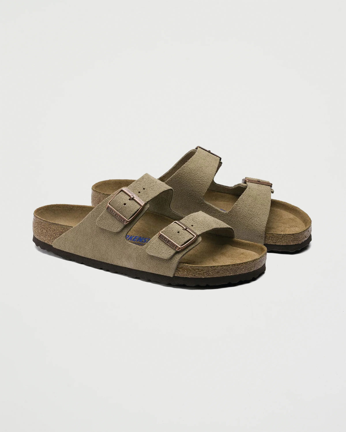 Birkenstock Arizona Taupe Narrow Suede Shoes Leather Unisex