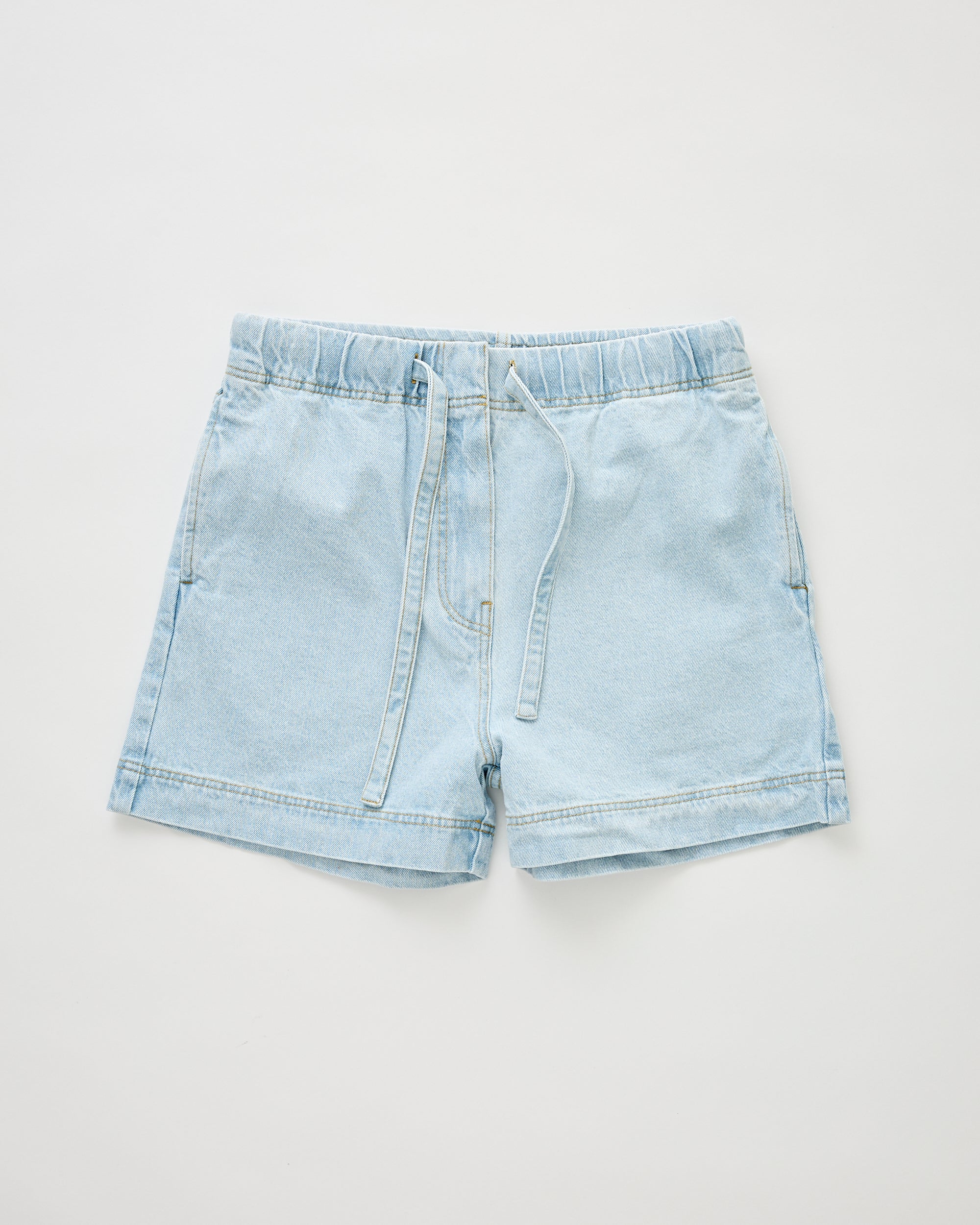 Christian Wijnants Panya Denim Shorts Light Blue Shorts Women