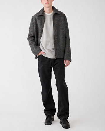 Roberto Collina Girocollo ML Over Garzato Pressato Grey Knitwear Men