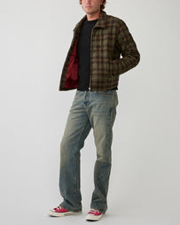 Stockholm Surfboard Club Phil Jacket Green Check JKT Short Men