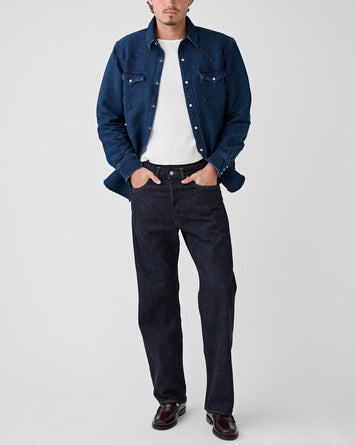 RRL Buffalo West Long Sleeve Sport Shirt Indigo Shirt L/S Men