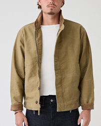RRL Bower Deck Lined Bomber Khaki JKT Short Men