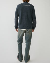 Stockholm Surfboard Club Voy Zip Sweat Washed Black Sweater Men
