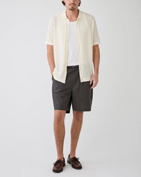 Roberto Collina Camicia MC Puntino Ecru Shirt S/S Men