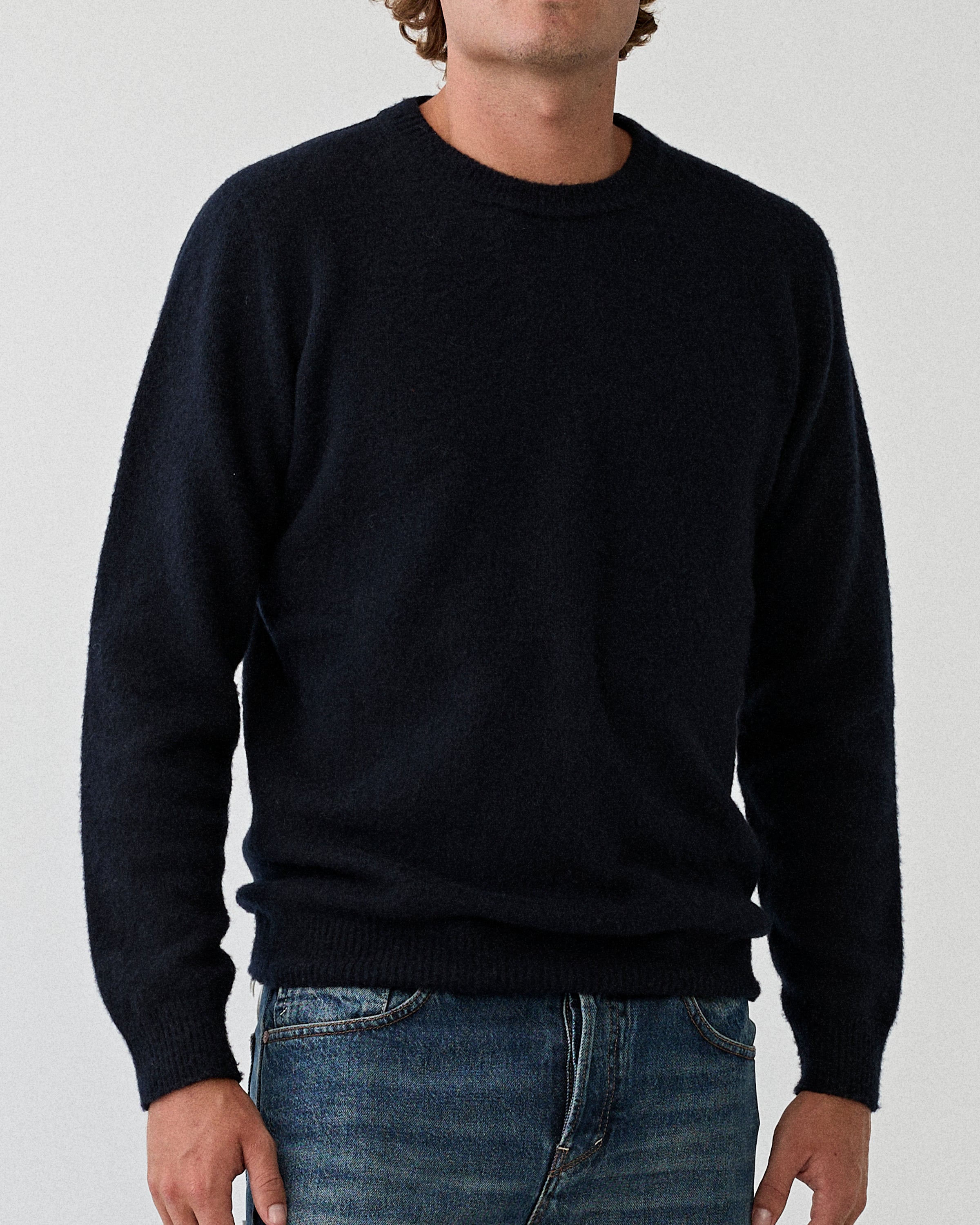 Girocollo ML Garzato Navy