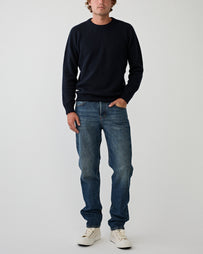 Girocollo ML Garzato Navy