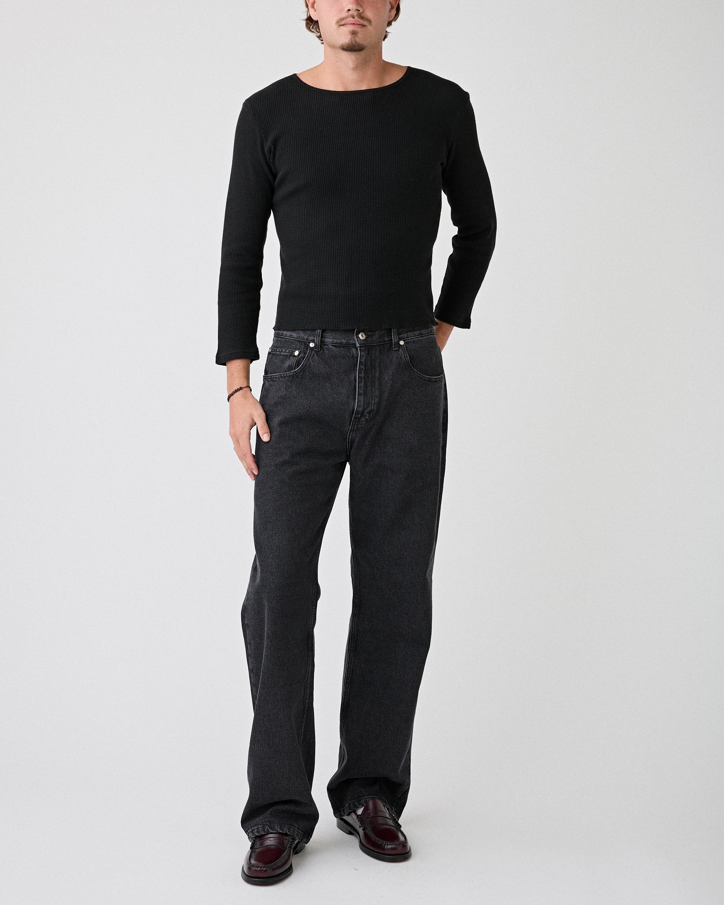 SECOND/LAYER Zero Thermal Black T-Shirt L/S Men