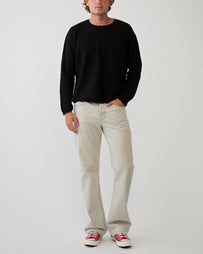 SECOND/LAYER Friends Waffle Knit Sweater Black Knitwear Men