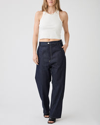 Sofie D'Hoore Cropped Casual Pants Midnight Denim Women