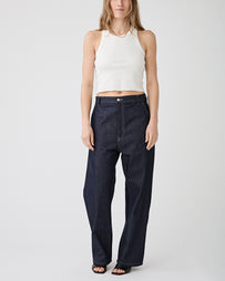 Sofie D'Hoore Cropped Casual Pants Midnight Denim Women