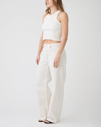 AgoldE Arc Jean Chalk White Denim Women