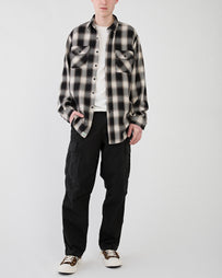 OrSlow Heavyweight Flannel Check Black Shirt L/S Men