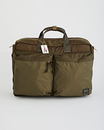 Porter Yoshida Force 3Way Briefcase Olive Drab Bags Unisex