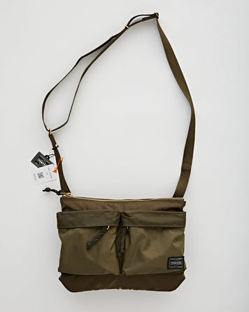 Porter Yoshida Force Shoulder Bag Olive Drab (Small) Bags Unisex