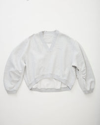 Tenue. Quinn V-Neck Sweat Light Grey Melange Sweater Women