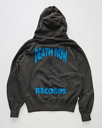 Wacko Maria Death Row Records / Washed Middle Weight Full Zip Hooded Sweat Shirt Grey Sweater Men