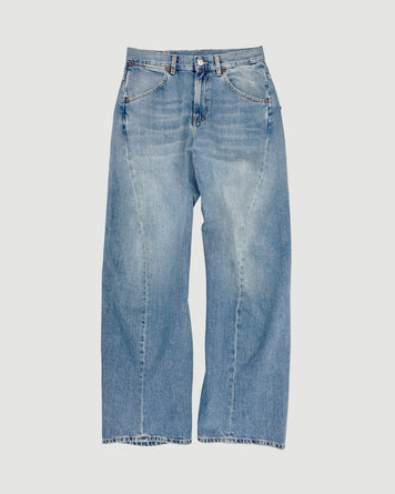 6397 Big Twisted Seam Soft Mid Blue Denim Women