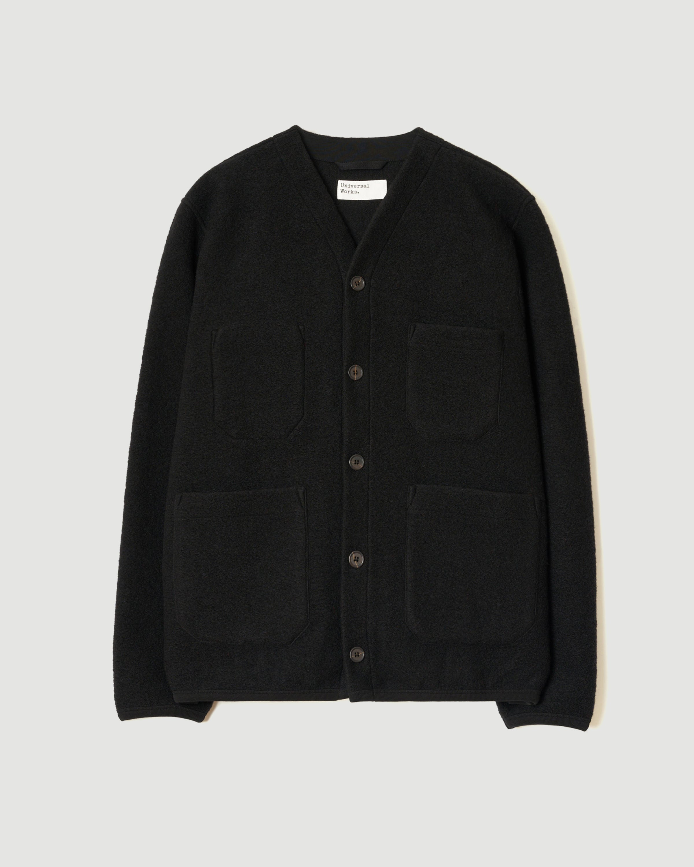 Universal Works Cardigan Black Knitwear Men