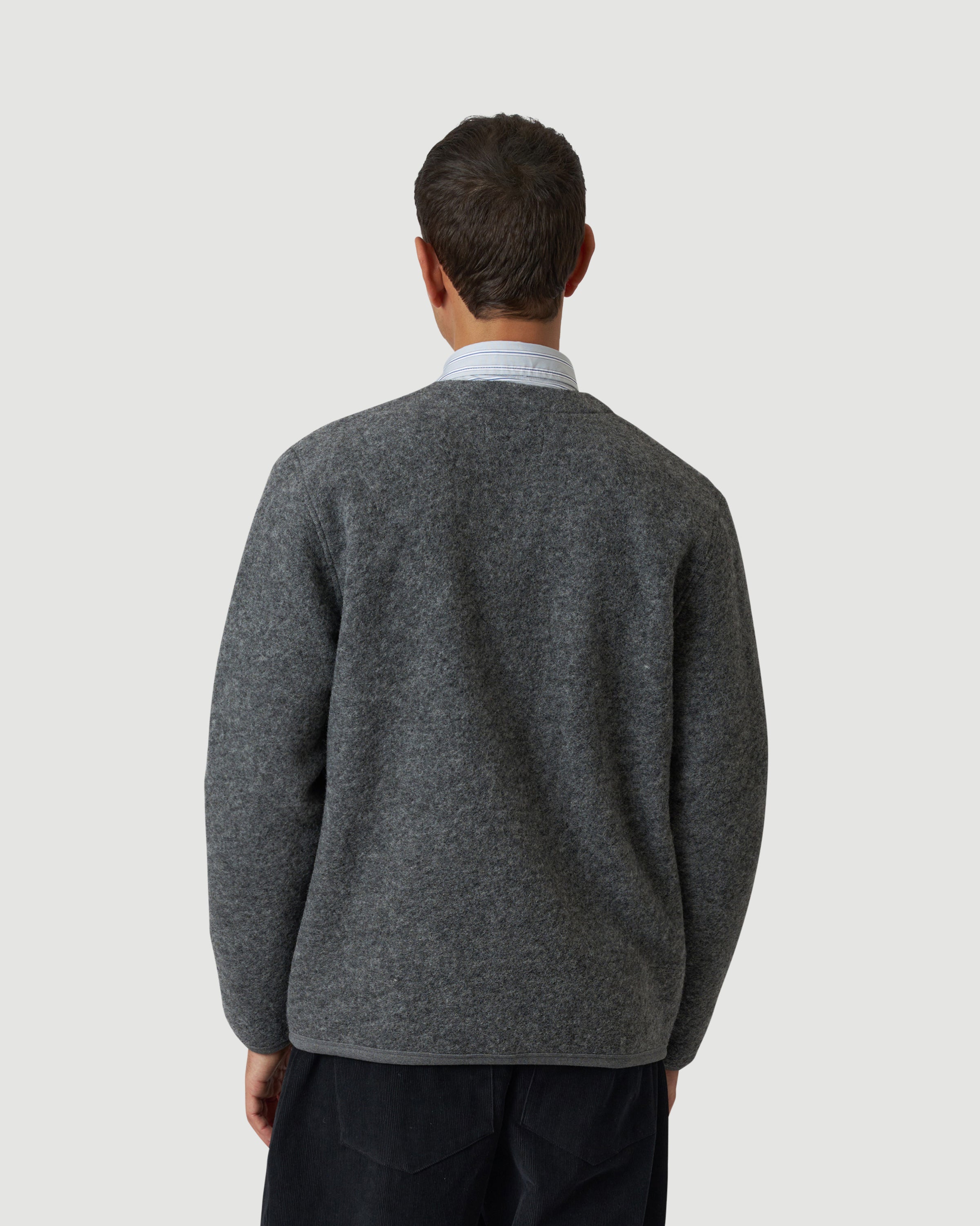 Universal Works Cardigan Grey Marl Knitwear Men