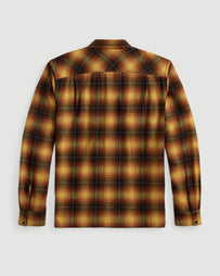 RRL Jesse Camp Long Sleeve Sport Shirt Orange/Yellow Shirt L/S Men