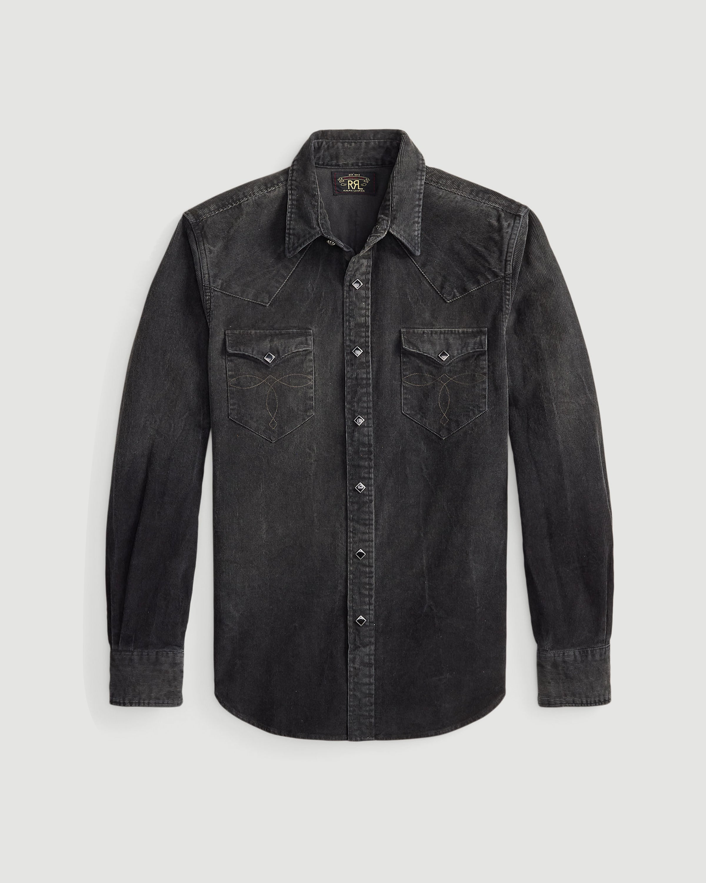 RRL Buffalo West Long Sleeve Sport Shirt Black Shirt L/S Men