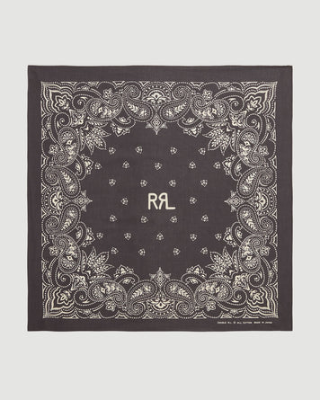 RRL Peyton Bandana Black/Cream Bandana