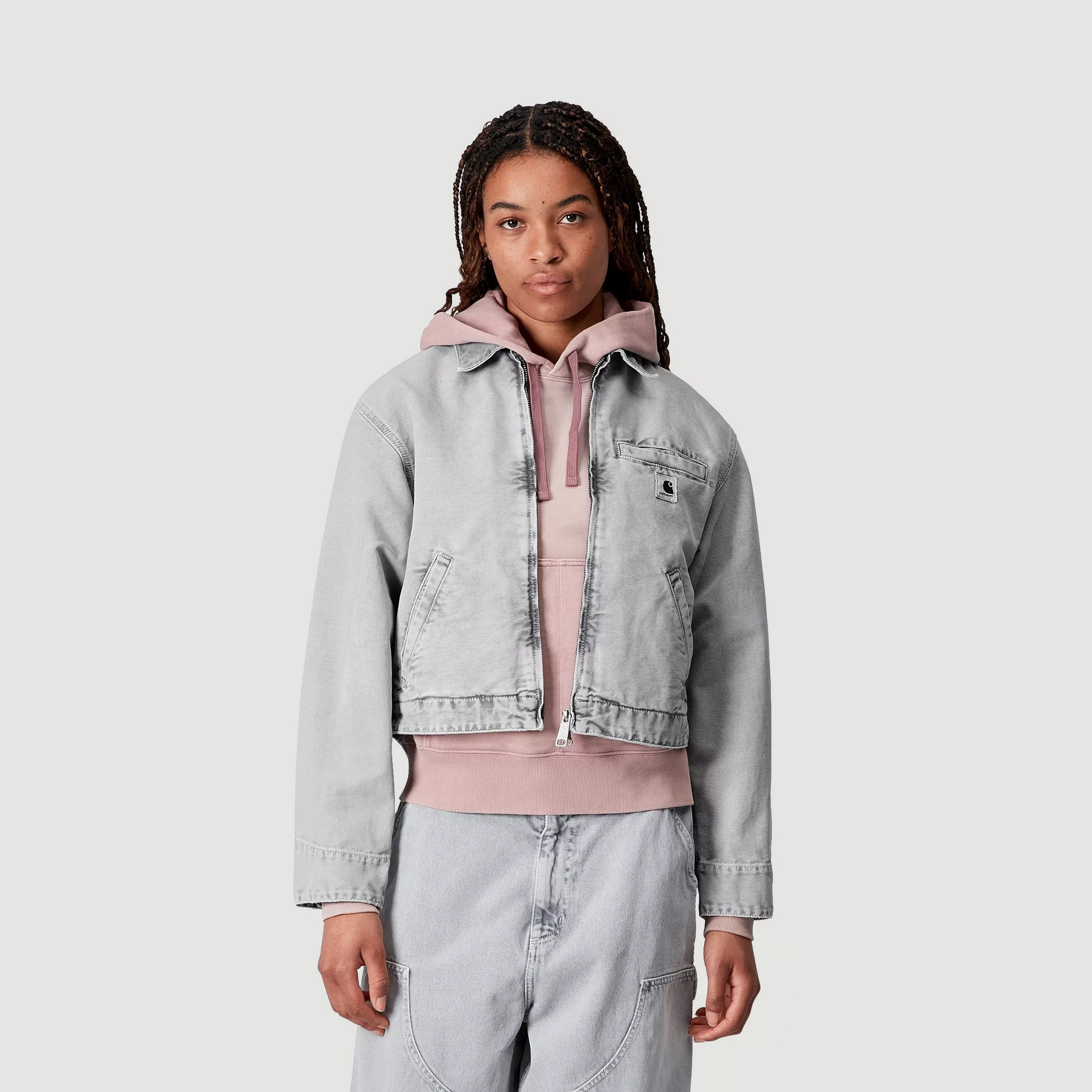 Carhartt WIP W' Emery Jacket Black Chalk Wash JKT Short Women